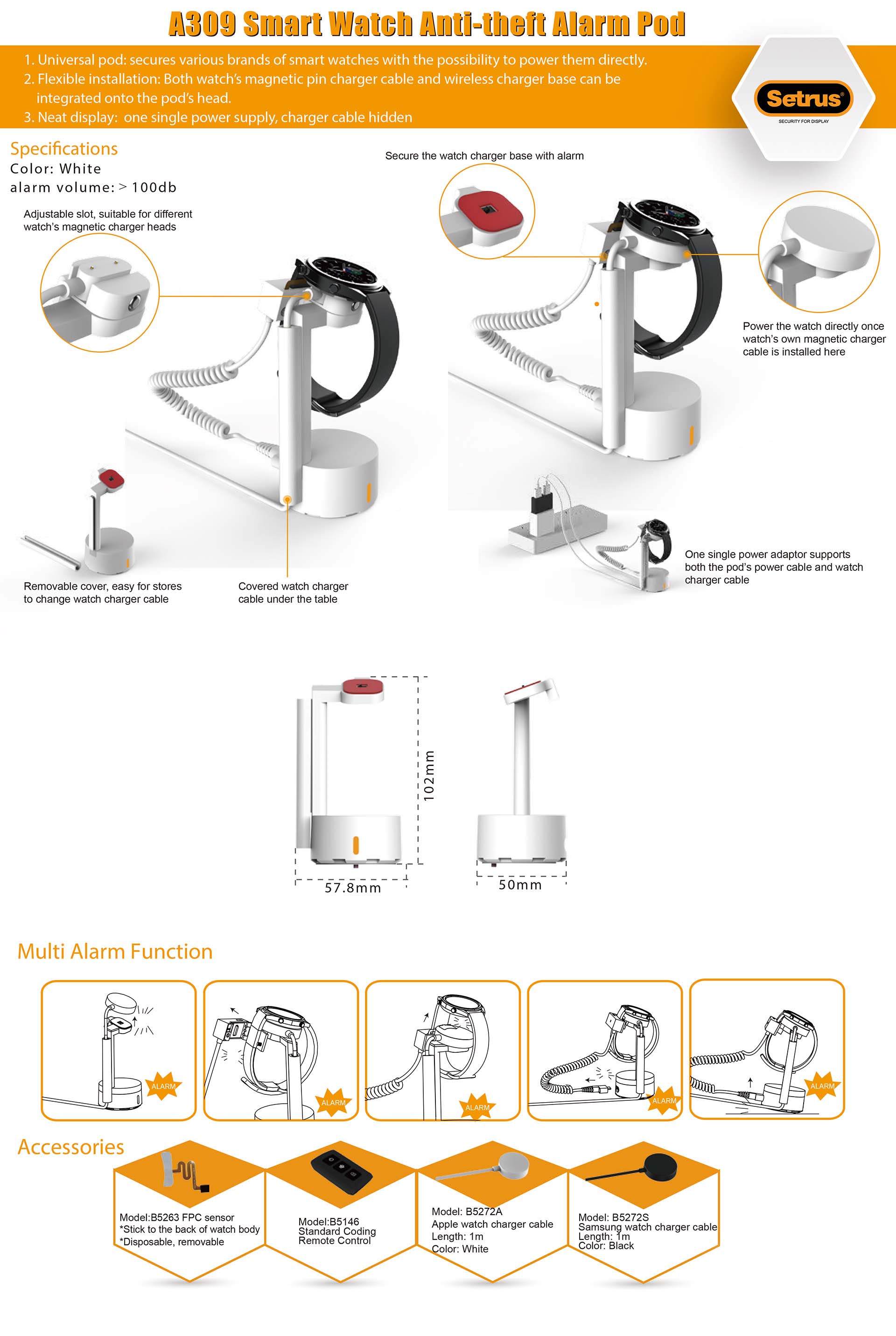 Thiết bị chống trộm đồng hồ thông minh UPG-DZ-A309